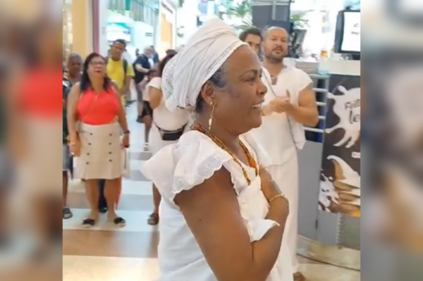 Mãe de santo é vítima de intolerância religiosa em shopping de SSA e protesto é realizado