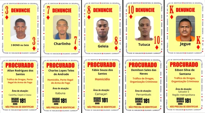 Cadê o Jegue? Procurados por homicídios e tráficos são inseridos ao Baralho do Crime