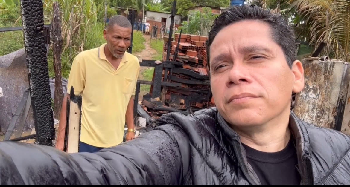 EXCLUSIVO DO BRUTO! Uziel Bueno foi ao local da tragédia onde um homem, uma criança e um bebê perderam a vida em um incêndio no Quilombo Quingoma